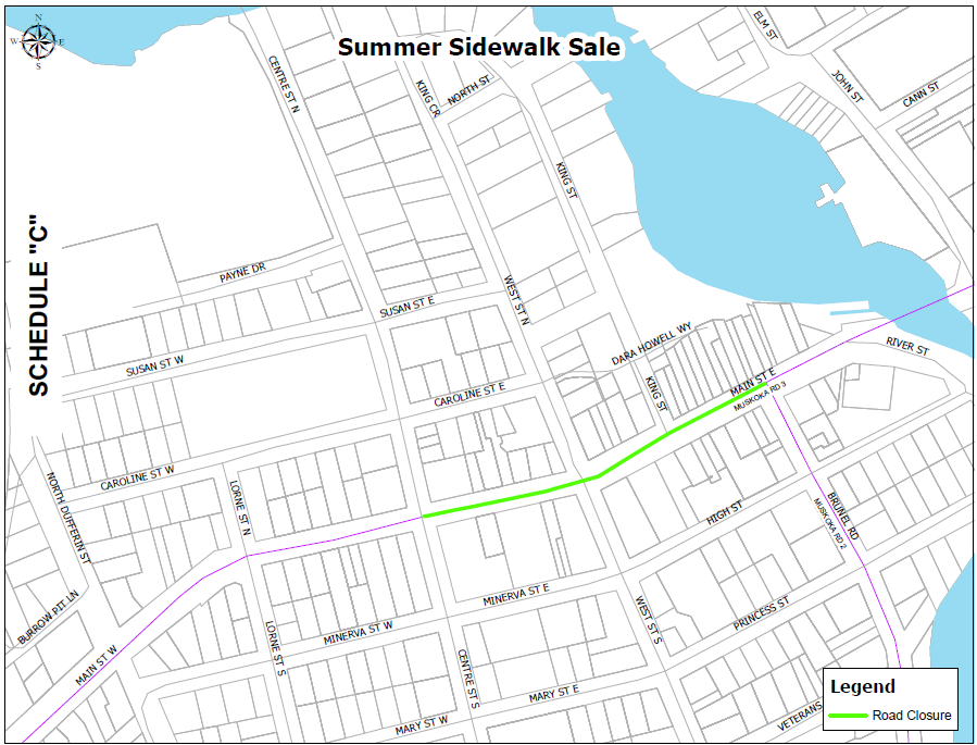 Section of Main St in Huntsville closed for the Sidewalk Sale on