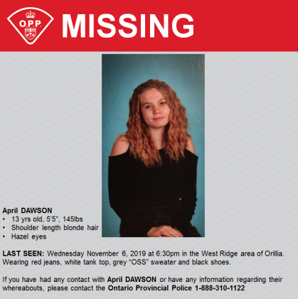 Located – Help Locate A Missing Teen Last Seen In Orillia | muskoka411.com