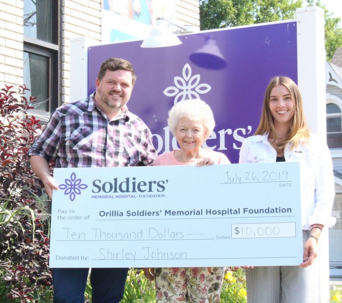 Shirley Johnson Cheque Presentation