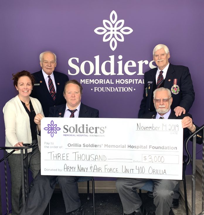 Army Navy & Air Force Cheque Presentation