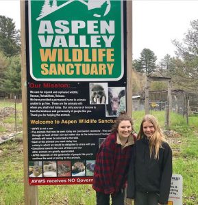 Cailan Punnewaert and a friend drop off donations at Aspen Valley. Photo courtesy of Debbie Punnewaert