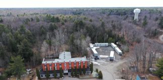 An aerial view of the Bala Bay Inn and the modular units on the property