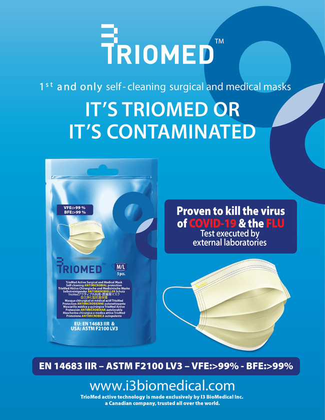 I3 BioMedical Inc--University of Toronto Tests Confirm First Mas