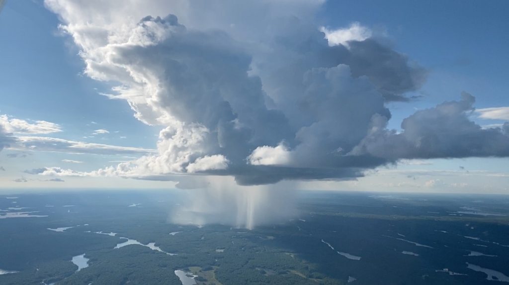 Localized rain storm
