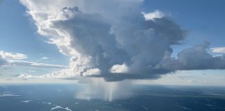 Localized rain storm