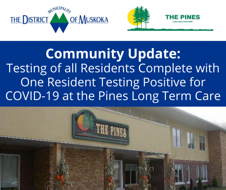 One Resident Tests Positive For COVID-19 At The Pines Long Term Care Home