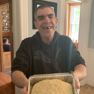 Community Living South Muskoka: The Fraserburg crew baking treats and having fun in June. Photo courtesy of CLSM