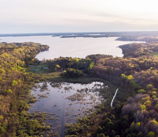 A view over the area in Bracebridge where a developer has proposed a school complex known as Muskoka Royale College. Photo courtesy of Michael Appleby