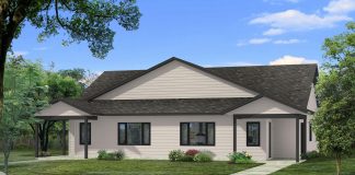 A rendering of the future Habitat for Humanity house at 1016 Elm Street in Bala. The house will be semi-detached, offering two affordable, accessible homes to local families