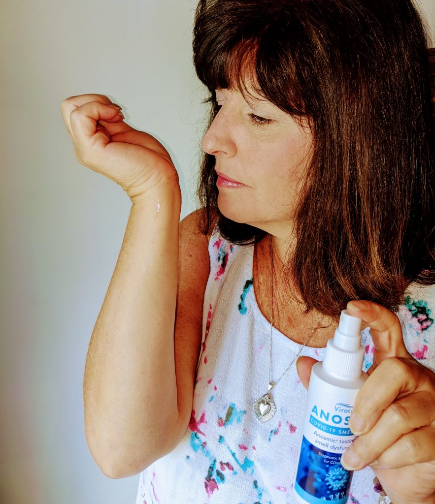 Anosmic Spray Bottle in use