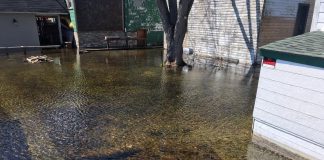 The flood waters in 2019