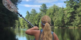 Port Carling teen Cailan Punnewaert paddles from Huntsville to Bracebridge as part of a fundraiser for Aspen Valley Wildlife Sanctuary in August 2020