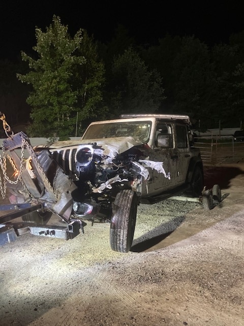 Impaired driver charged after driving vehicle into rock cut.