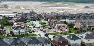 Damage from tornadoes
