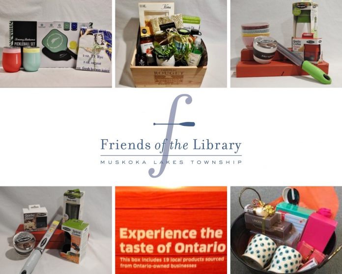 Auction items donated in support of Muskoka Lakes Public Libraries