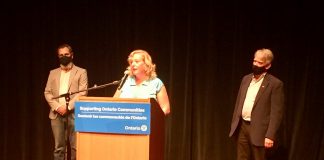 Minister Lisa MacLeod announces tourism and culture funding for Parry Sound-Muskoka at the Stockey Centre in Parry Sound
