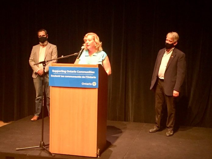 Minister Lisa MacLeod announces tourism and culture funding for Parry Sound-Muskoka at the Stockey Centre in Parry Sound