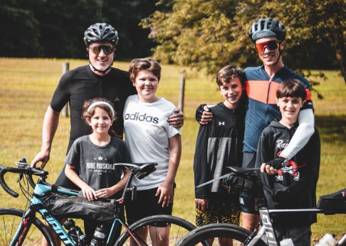 Enliven Cancer Care Fundraiser: Scott, Mercy and Bishop Turnbull with Finn, Gavin and Zeph Hammond.