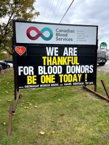 We are thankful for blood donors. Be one today!