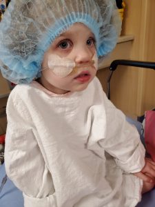 Port Sydney three-year-old Scarlett Seymour before surgery