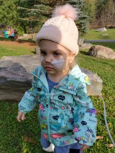 Scarlett Seymour enjoying the park after returning home from surgery