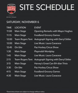 Site Schedule Hometown Hockey November 6