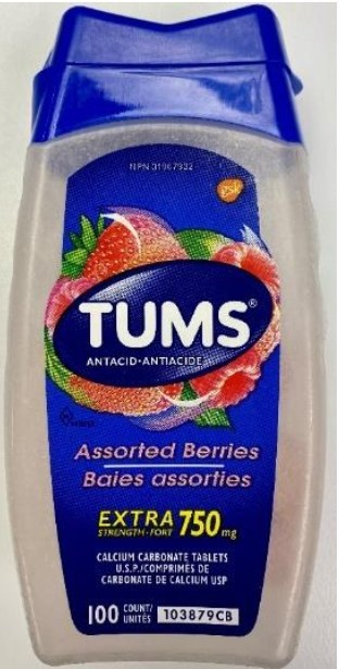 Health Canada-Advisory - Two lots of TUMS Assorted Berries Extra