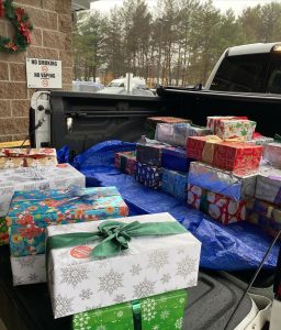Shoeboxes collected for the seventh annual Muskoka Shoebox Project.