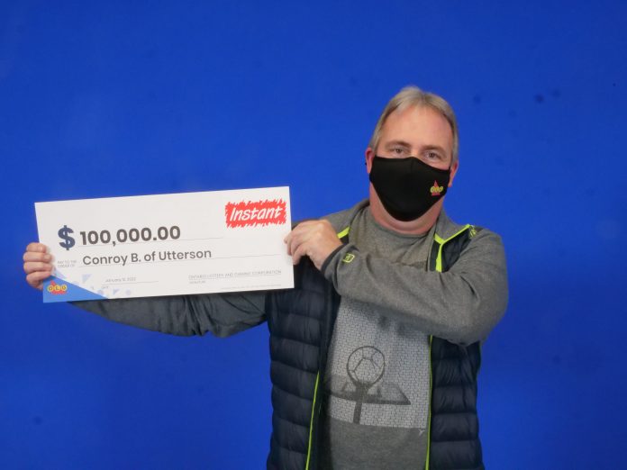 Conroy Bissonette of Utterson is $100,000 richer after winning with INSTANT 21