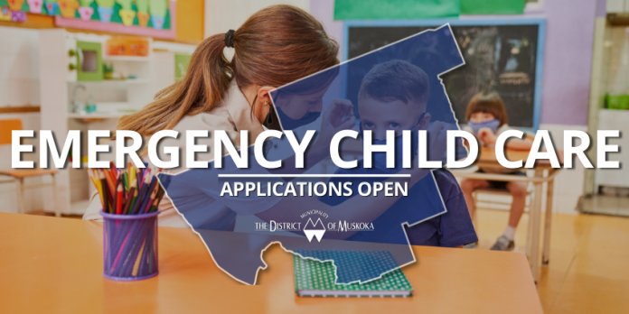 District of Muskoka - Emergency Child Care Applications Open