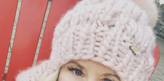 Facebook page fiasco: Theresa Robinson, the business owner and artist behind Muskoka Knits, wearing her own work