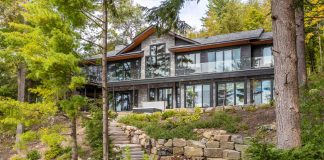 Misty Morning, a rental property on Lake Rosseau. Photo courtesy of TEND Services