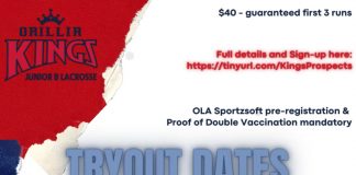 Orillia Kings Lacrosse Tryout Dates
