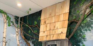 The three-dimensional mural created by Kimberly Rideout at Macaulay Tree House