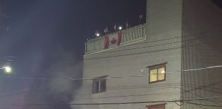 Apartment fire on Manitoba Street