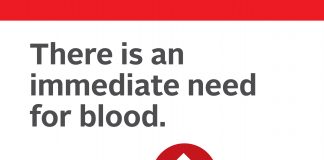 Callout for donors: There is an immediate need for blood.