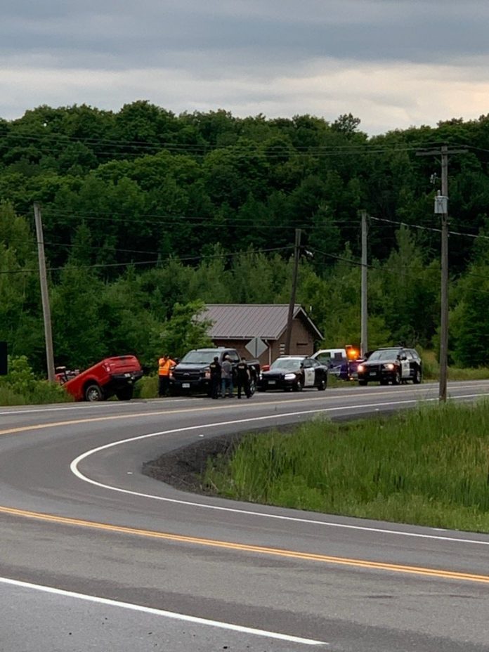 Vehicle into the ditch on Ecclestone Drive near Muskoka Beach Road