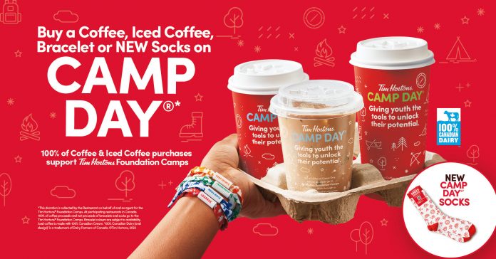 Tim Hortons-Tim Hortons Camp Day is back on July 13th and 100- o