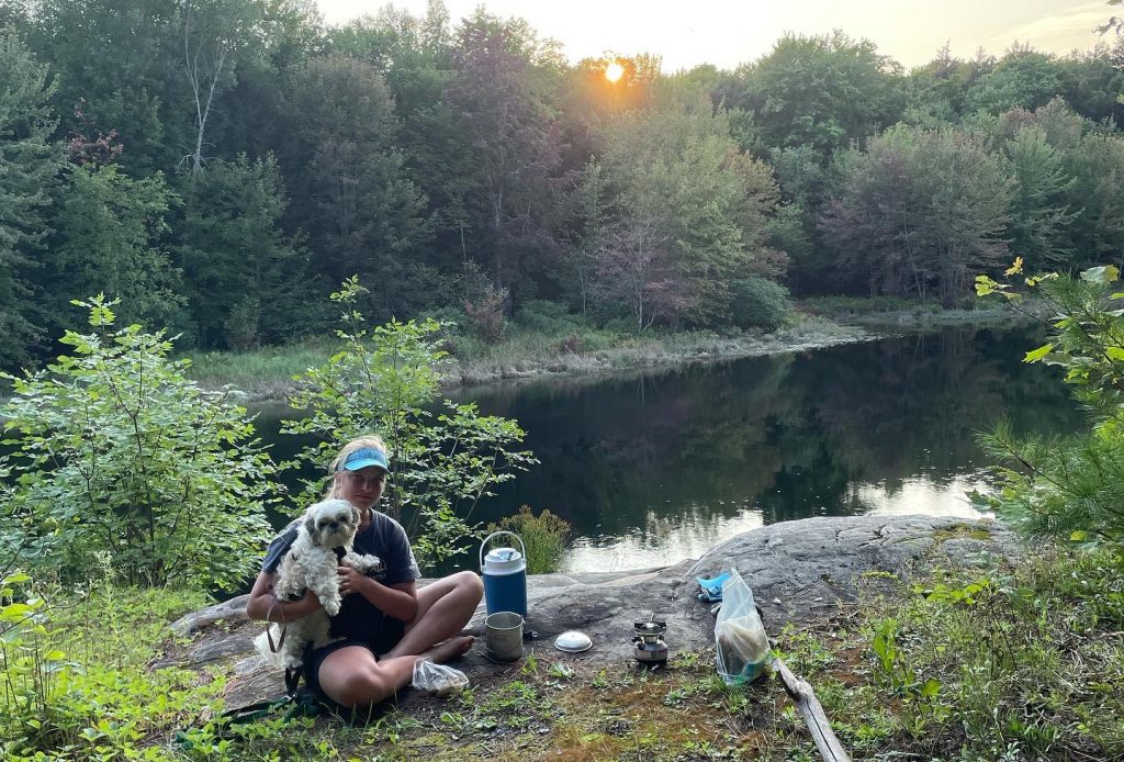 Cailan Punnewaert at Musquash River during her second annual paddle