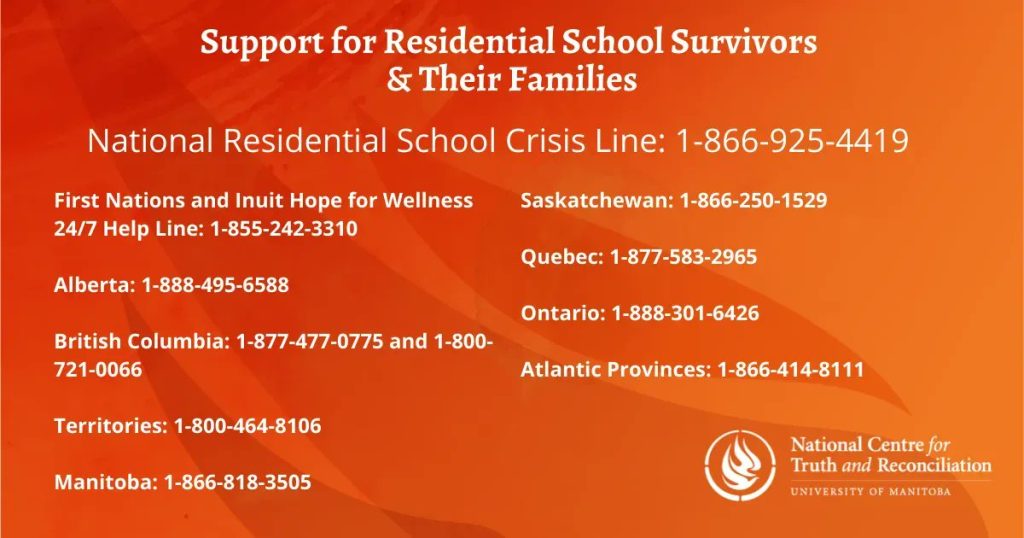 Support for residential schools survivors and their families