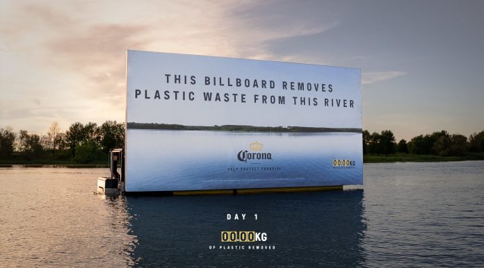 Corona Canada-Corona Canada creates Plastic Collecting Billboard