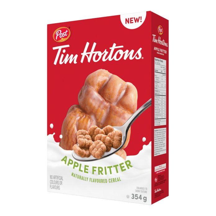 Tim Hortons-POST TIM HORTONS APPLE FRITTER FLAVOURED CEREAL IS C