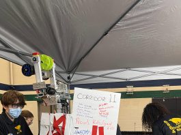 Gryphtech Robotics and team at the competition in North Bay