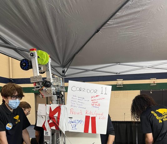 Gryphtech Robotics and team at the competition in North Bay