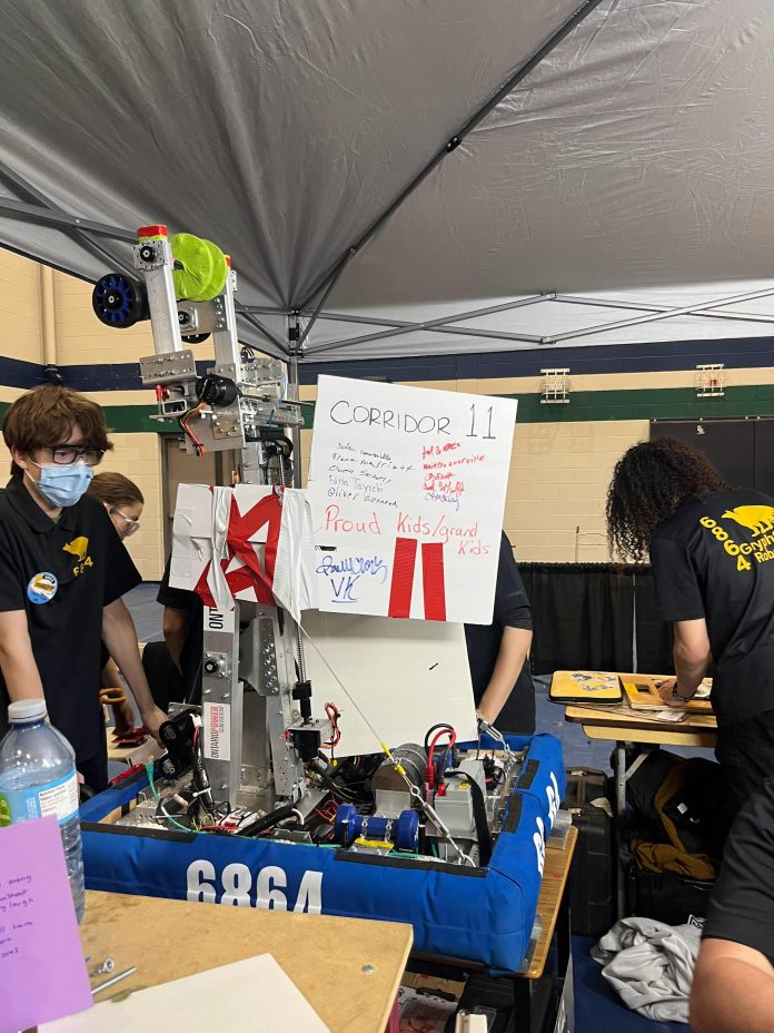 Gryphtech Robotics and team at the competition in North Bay