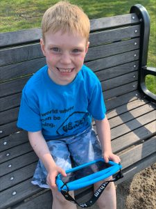Nash with his tablet