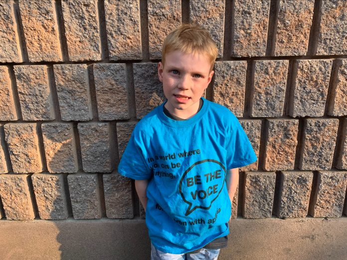 Nash, a local seven-year-old with apraxia
