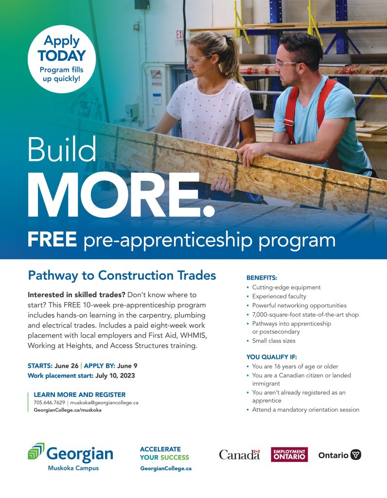 Georgian College Muskoka Campus Pre-Apprenticeship June 2023