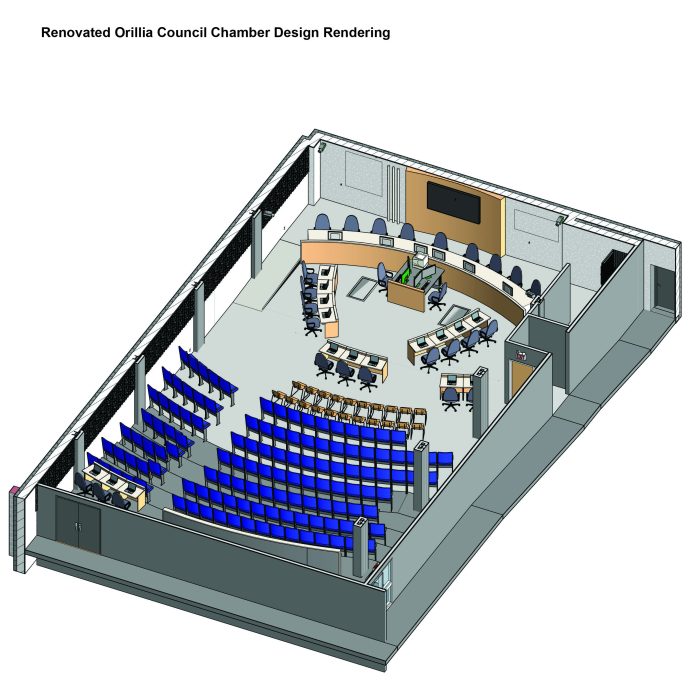 Design Rendering - Orillia Council Chamber Renovation