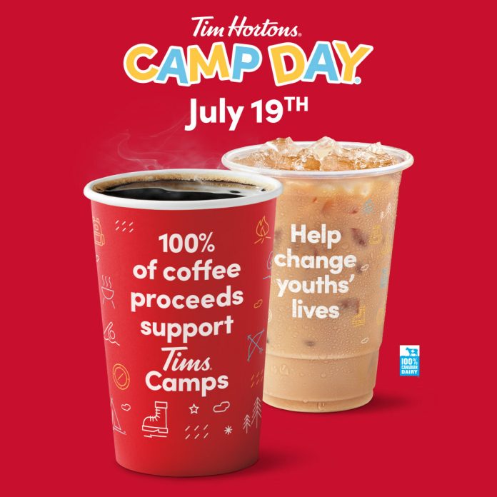 Tim Hortons-Tim Hortons Camp Day is July 19- Buy a hot or iced c